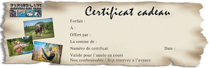 Certificat cadeau quitation